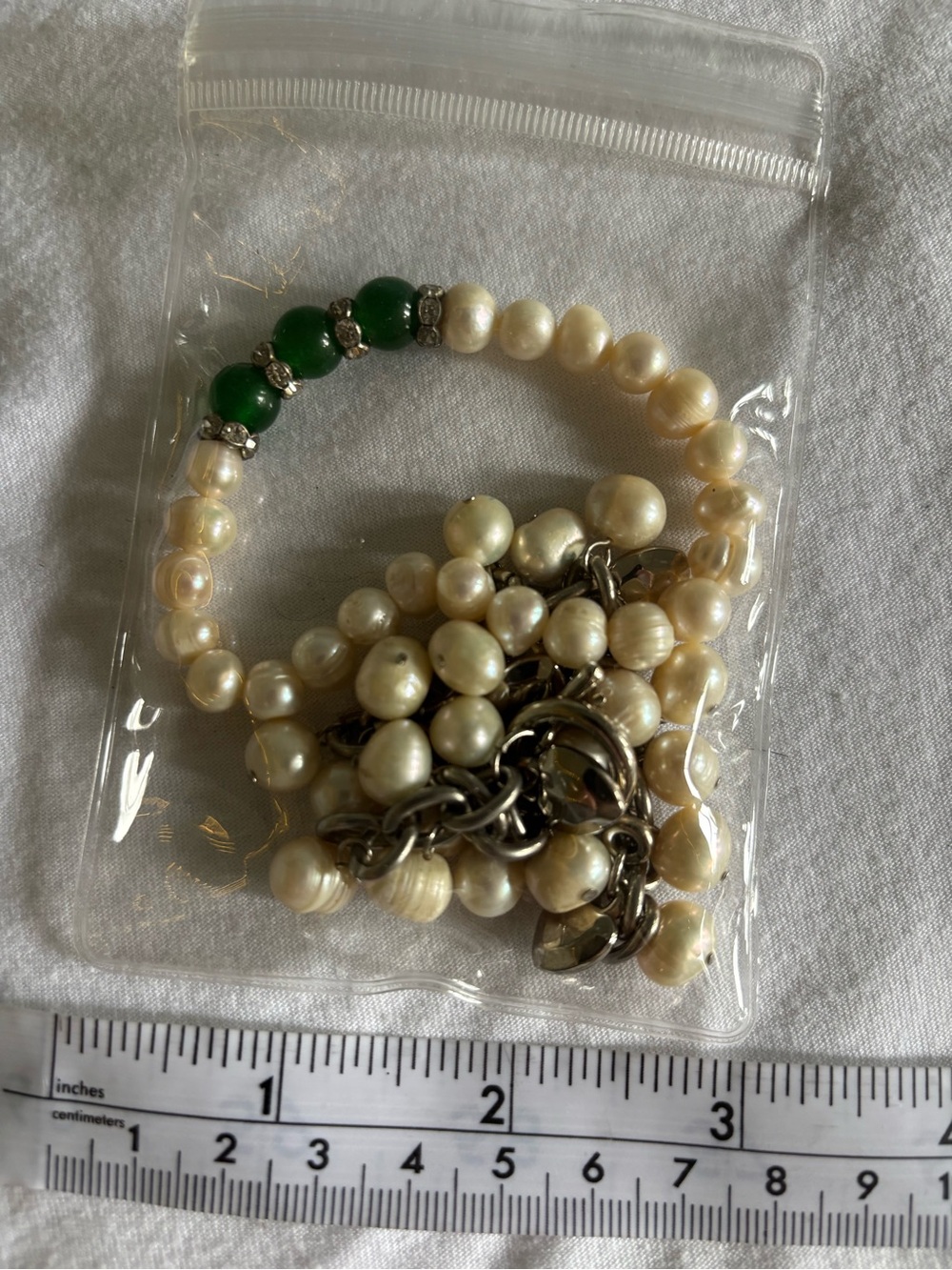 Bag of Pearl Bracelets